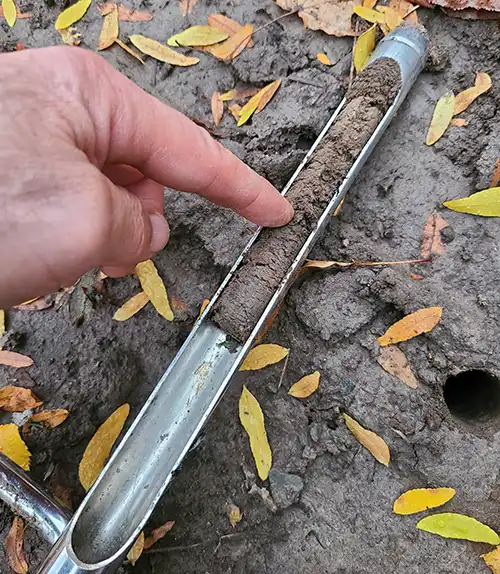 Compacted Soil Inside Soil Probe