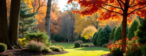 Beautiful Trees Fall Garden Clean up Services and Garden Mulching